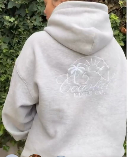 Coastal Edge Signature Hoodie Grey